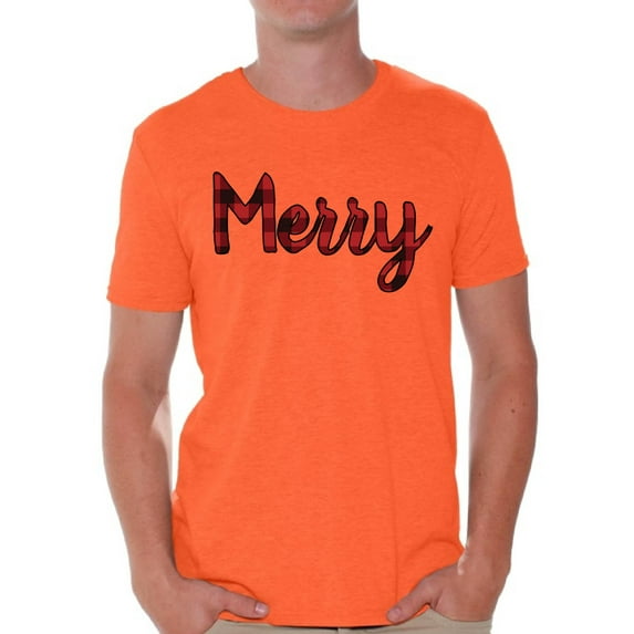 Awkward Styles Xmas Shirts for Men Christmas Merry Plaid T-Shirt