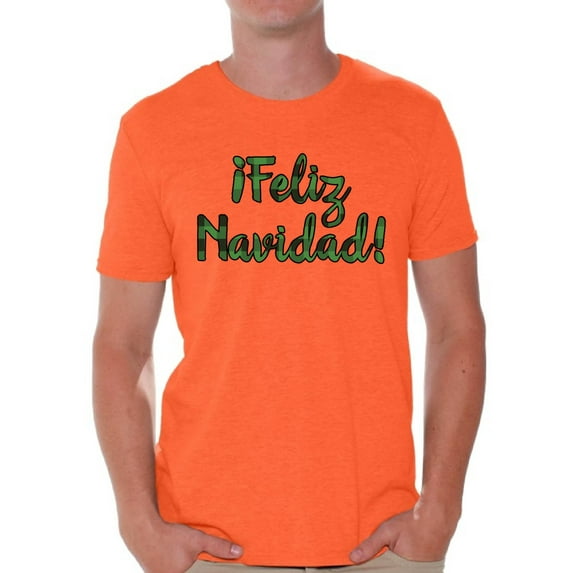 Awkward Styles Xmas Shirts for Men Christmas Plaid Feliz Navidad T-Shirt