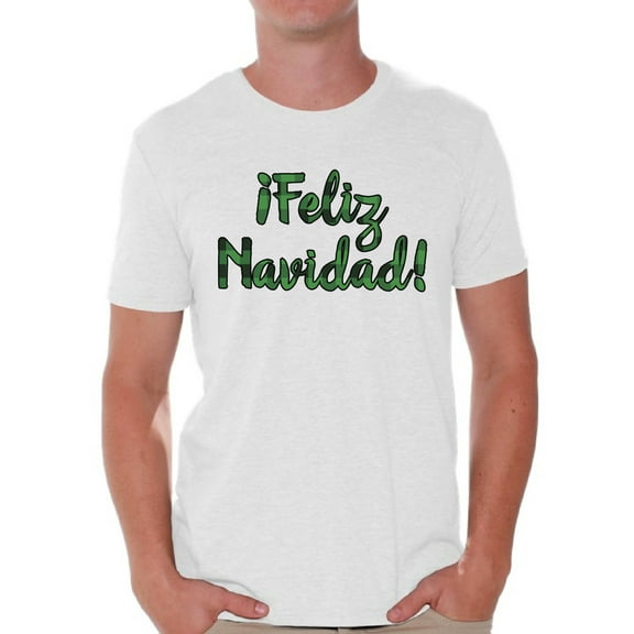 Awkward Styles Xmas Shirts for Men Christmas Plaid Feliz Navidad T-Shirt