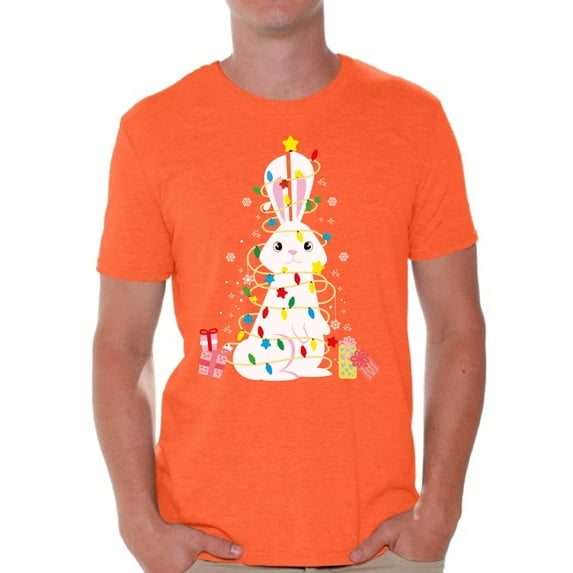 Awkward Styles Xmas Shirts for Men Christmas Rabbit T-Shirt