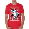 thumbnail image 1 of Awkward Styles Xmas Shirts for Men Christmas Shark T-Shirt, 1 of 4