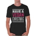 thumbnail image 1 of Awkward Styles Xmas Shirts for Men Have A Vegan Christmas T-Shirt, 1 of 4