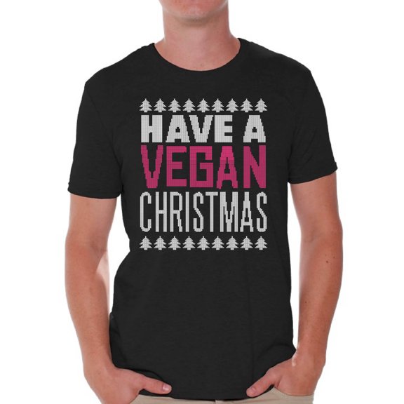 Awkward Styles Xmas Shirts for Men Have A Vegan Christmas T-Shirt
