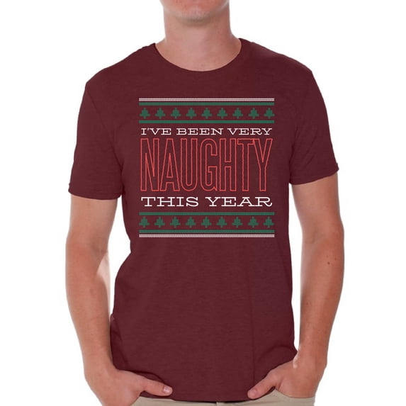 Awkward Styles Xmas Shirts for Men I've Been Very Naughty This Year Christmas T-Shirt
