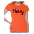 thumbnail image 1 of Awkward Styles Xmas Shirts for Women Christmas Merry Plaid T-Shirt, 1 of 4