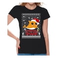 thumbnail image 1 of Awkward Styles Xmas Shirts for Women Christmas Smiling Shark T-Shirt, 1 of 4