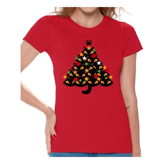 Awkward Styles Xmas Shirts for Women Christmas Tree T-Shirt