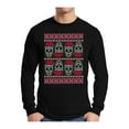 thumbnail image 1 of Awkward Styles Xmas Skulls in Santa's Hat Christmas Sweater Long Sleeve T-Shirt for Men, 1 of 4