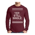thumbnail image 1 of Awkward Styles Xmas Still Single Christmas Sweater Long Sleeve T-shirt For Men, 1 of 4