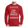 thumbnail image 1 of Awkward Styles Xmas Still Single Christmas Sweater Long Sleeve T-shirt For Men, 1 of 4