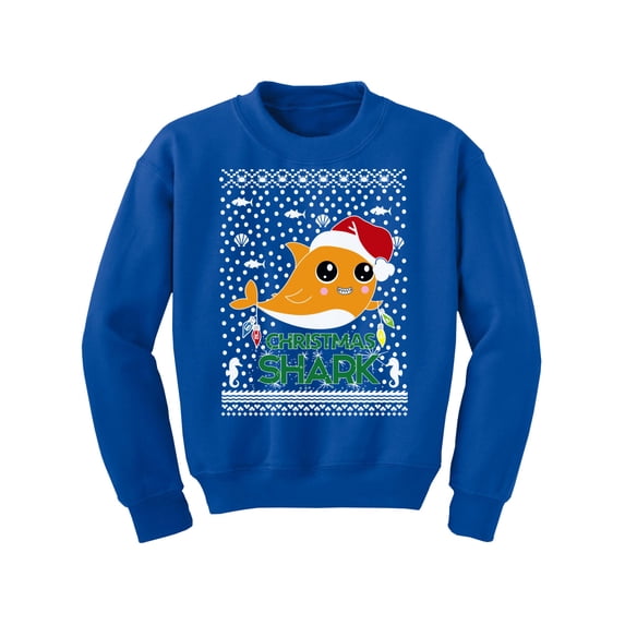 Awkward Styles Xmas Sweater for Boys Girls Kids Youth Cute Christmas Shark Sweatshirt