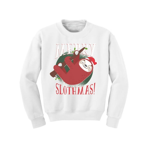 Awkward Styles Xmas Sweater for Boys Girls Kids Youth Merry Slothmas Christmas Sweatshirt