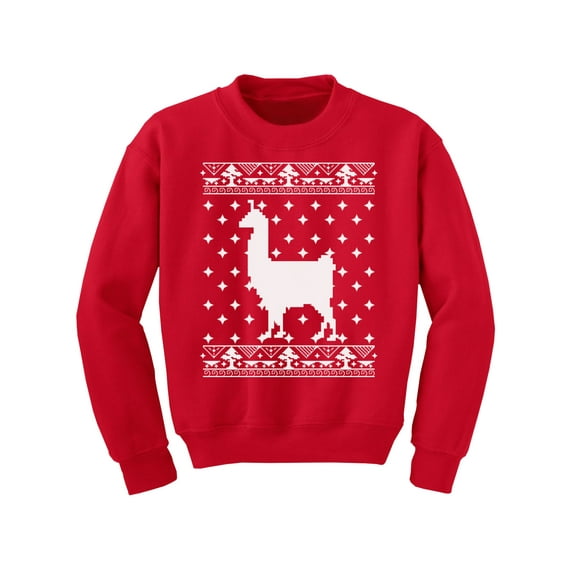 Awkward Styles Xmas Sweater for Girls Boys Kids Youth Christmas Llama Sweatshirt