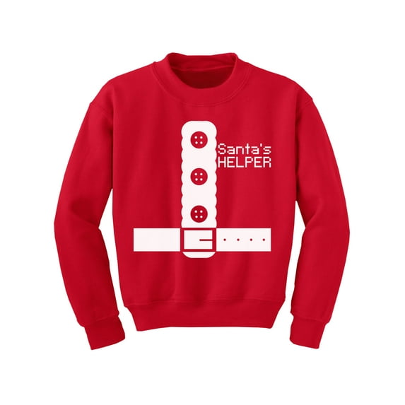 Awkward Styles Xmas Sweater for Girls Boys Kids Youth Santa's Christmas Helper Sweatshirt