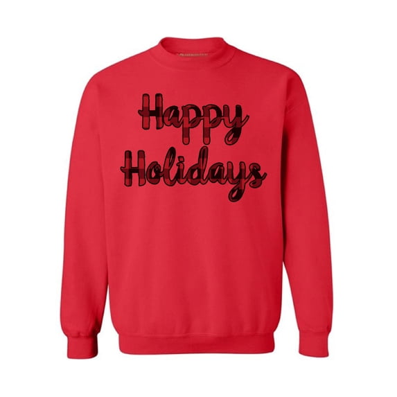 Awkward Styles Xmas Sweatshirt Christmas Happy Holidays Plaid Sweater