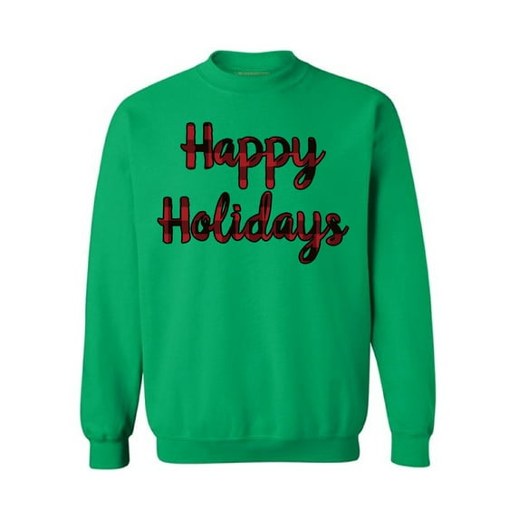 Awkward Styles Xmas Sweatshirt Christmas Happy Holidays Plaid Sweater