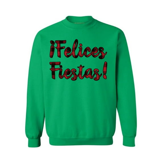 Awkward Styles Xmas Sweatshirt Christmas Plaid Felices Fiestas Sweater