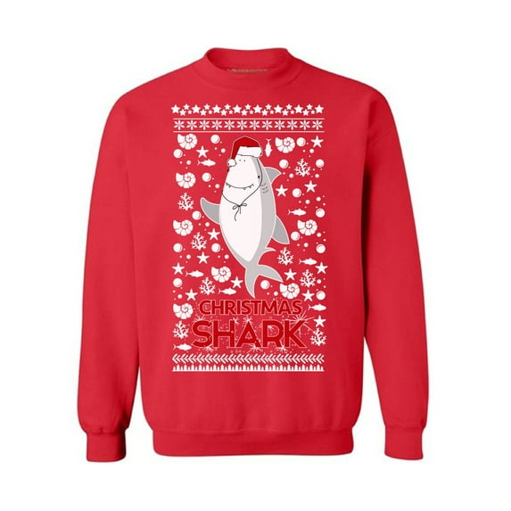 Awkward Styles Xmas Sweatshirt Christmas Shark In Hat Sweater