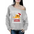 thumbnail image 1 of Awkward Styles Xmas Sweatshirt Off Shoulder Christmas Smiling Shark Sweater, 1 of 4