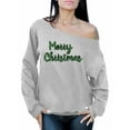 thumbnail image 1 of Awkward Styles Xmas Sweatshirt Off Shoulder Plaid Merry Christmas Sweater, 1 of 4