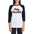 thumbnail image 1 of Awkward Styles Xmas T-Shirt Christmas Feliz Navidad Plaid Raglan Shirt Unisex, 1 of 5