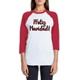 thumbnail image 1 of Awkward Styles Xmas T-Shirt Christmas Feliz Navidad Plaid Raglan Shirt Unisex, 1 of 5