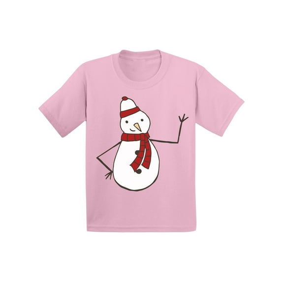 Awkward Styles Xmas T-Shirt for Baby Boys Girls Christmas Snowman Sketch Baby Shirt