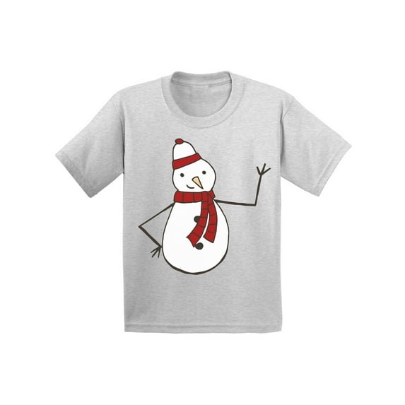 Awkward Styles Xmas T-Shirt for Baby Boys Girls Christmas Snowman Sketch Baby Shirt