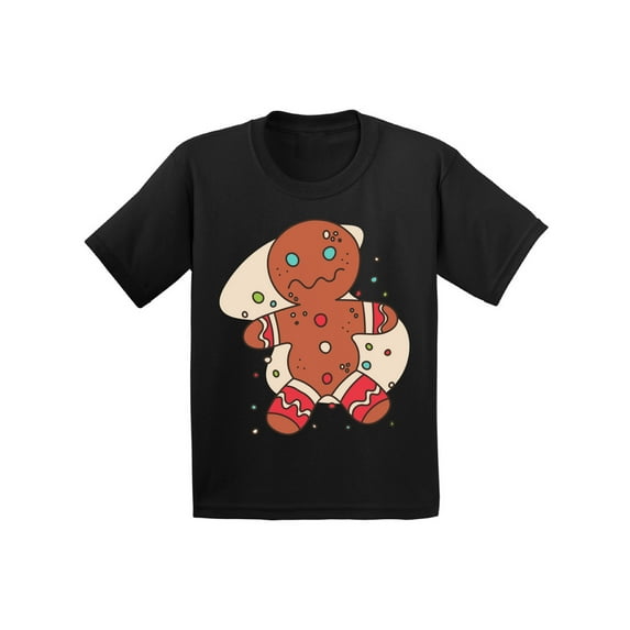 Awkward Styles Xmas T-Shirt for Baby Boys Girls Funny Christmas Gingerbread Baby Shirt