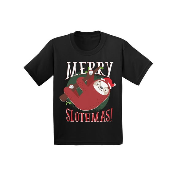 Awkward Styles Xmas T-Shirt for Baby Boys Girls Merry Slothmas Christmas Baby Shirt