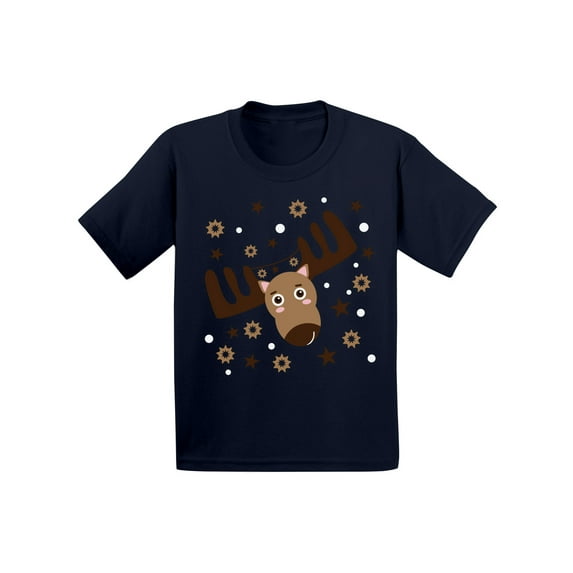 Awkward Styles Xmas T-Shirt for Baby Girls Boys Brown Christmas Deer Baby Shirt