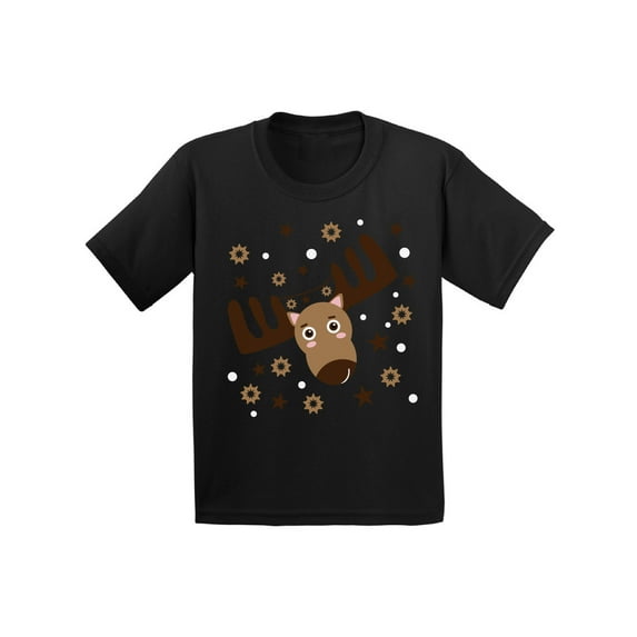 Awkward Styles Xmas T-Shirt for Baby Girls Boys Brown Christmas Deer Baby Shirt