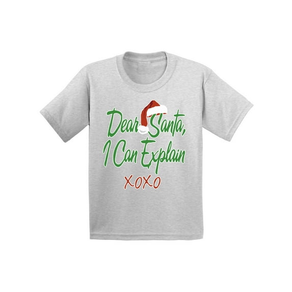 Awkward Styles Xmas T-Shirt for Baby Girls Boys Dear Santa I Can Explain Christmas Baby Shirt