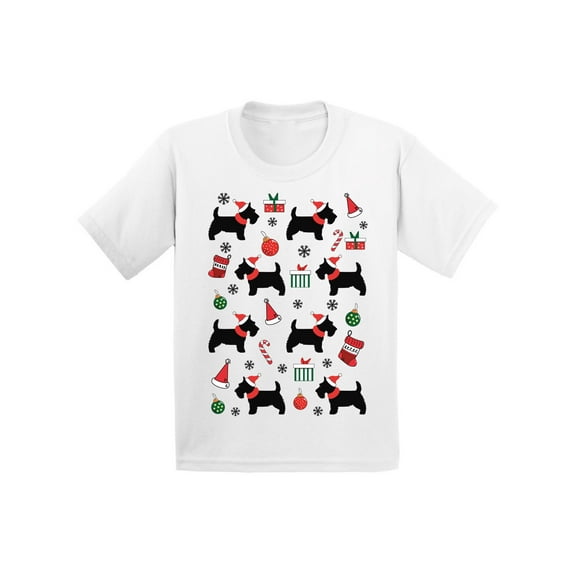 Awkward Styles Xmas T-Shirt for Baby Girls Boys Dogs Christmas Pattern Baby Shirt