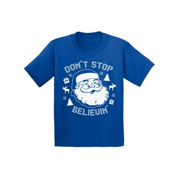 Awkward Styles Xmas T-Shirt for Baby Girls Boys Don't Stop Believin Christmas Baby Shirt