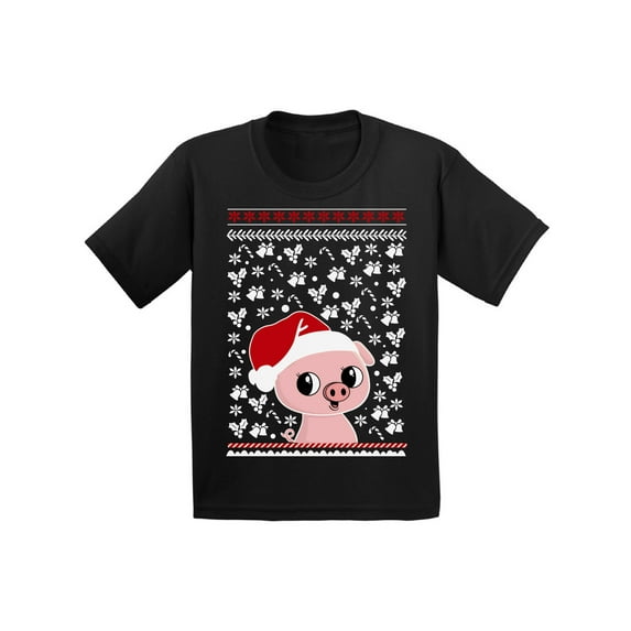 Awkward Styles Xmas T-Shirt for Baby Girls Boys Pig Christmas Pattern Baby Shirt