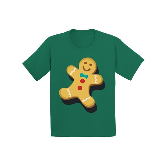 Awkward Styles Xmas T-Shirt for Boys Girls Christmas Gingerbread Toddler Shirt