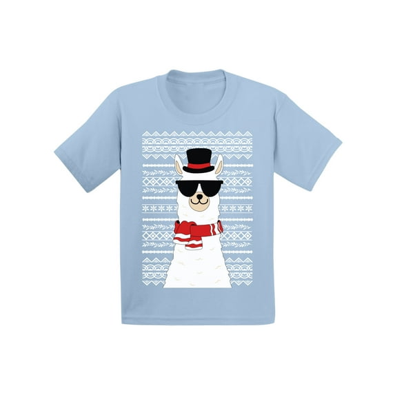 Awkward Styles Xmas T-Shirt for Boys Girls Christmas Llama Toddler Shirt