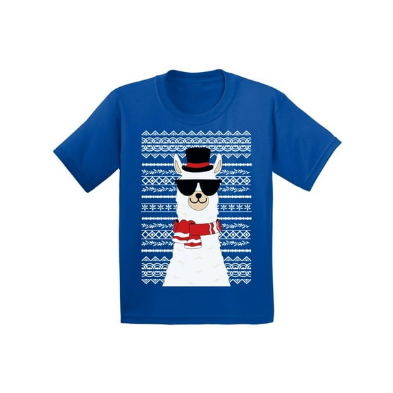 Awkward Styles Xmas T-Shirt for Boys Girls Christmas Llama Toddler Shirt