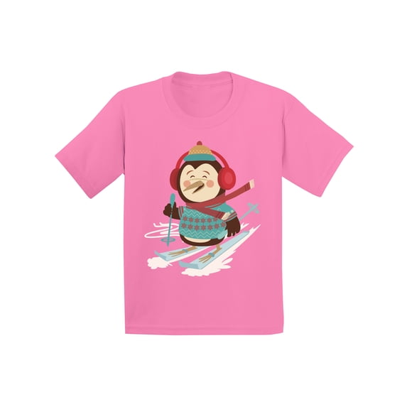 Awkward Styles Xmas T-Shirt for Boys Girls Christmas Penguin Kids T Shirts