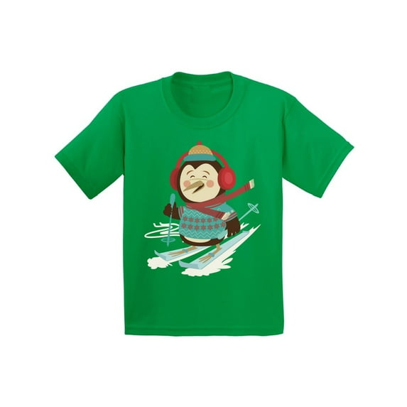Awkward Styles Xmas T-Shirt for Boys Girls Christmas Penguin Kids T Shirts