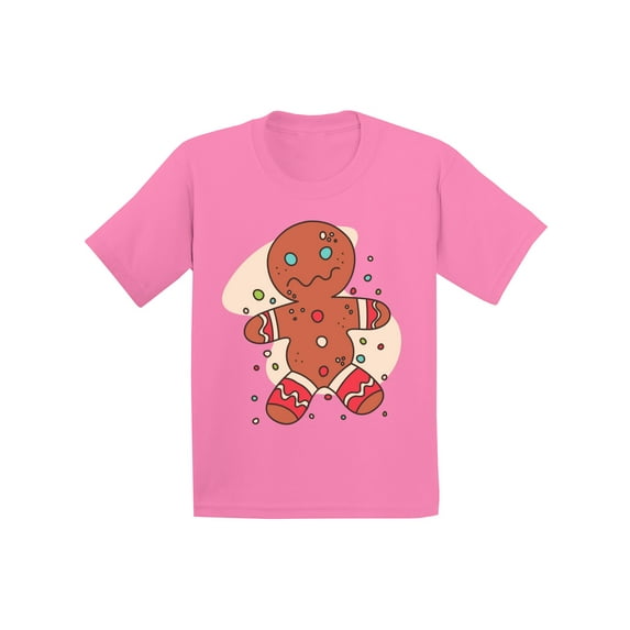 Awkward Styles Xmas T-Shirt for Boys Girls Funny Christmas Gingerbread Kids T Shirts