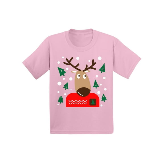 Awkward Styles Xmas T-Shirt for Girls Boys Adorable Christmas Deer Toddler Shirt