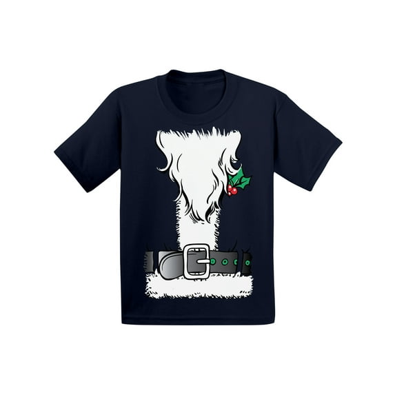 Awkward Styles Xmas T-Shirt for Girls Boys Beard Christmas Santa Toddler Shirt