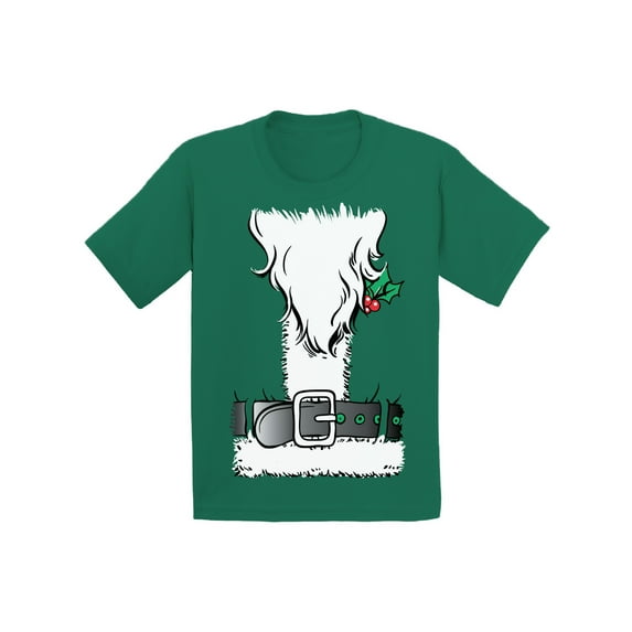 Awkward Styles Xmas T-Shirt for Girls Boys Beard Christmas Santa Toddler Shirt