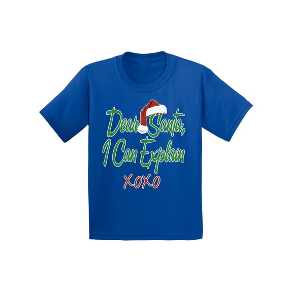 Awkward Styles Xmas T-Shirt for Girls Boys Dear Santa I Can Explain Christmas Toddler Shirt