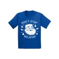 thumbnail image 1 of Awkward Styles Xmas T-Shirt for Girls Boys Don't Stop Believin Christmas Toddler Shirt, 1 of 4