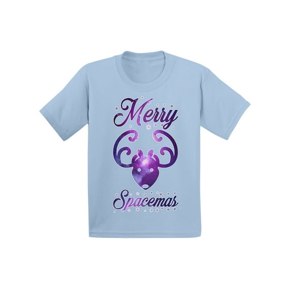 Awkward Styles Xmas T-Shirt for Girls Boys Merry Spacemas Christmas Toddler Shirt