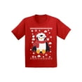 thumbnail image 1 of Awkward Styles Xmas T-Shirt for Girls Boys Penguin Christmas Pattern Kids T Shirts, 1 of 4