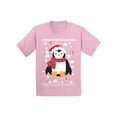 thumbnail image 1 of Awkward Styles Xmas T-Shirt for Girls Boys Penguin Christmas Pattern Toddler Shirt, 1 of 4